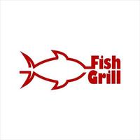 gemakkelijk rooster vis restaurant logo sjabloon vector
