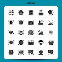 solide 25 economie icoon reeks vector glyph stijl ontwerp zwart pictogrammen reeks web en mobiel bedrijf ideeën ontwerp vector illustratie