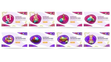 paasverkoop en kortingsweekbanners vector