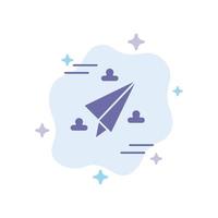 web ontwerp papier vlieg blauw icoon Aan abstract wolk achtergrond vector