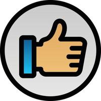 duimen omhoog vector icoon ontwerp