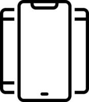 lijn icoon voor mobiles vector