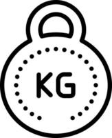 lijn icoon voor kg vector