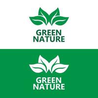 blad logo vector eco energie symbool met natuurlijk groen kleur ontwerp voor biologisch recycling technologie.