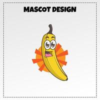 voedsel logo chocola banaan mascotte illustratie vector ontwerp