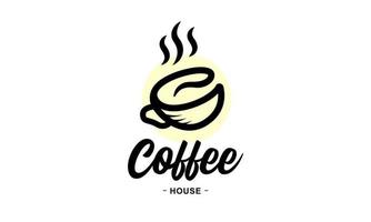 koffie kop vector logo ontwerp sjabloon. vector koffie winkel etiketten.