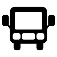 glyph bus icoon Aan wit achtergrond vector