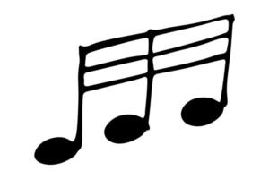 muziek- Notitie tekening. hand- getrokken musical symbool. single element voor afdrukken, web, ontwerp, decor, logo vector