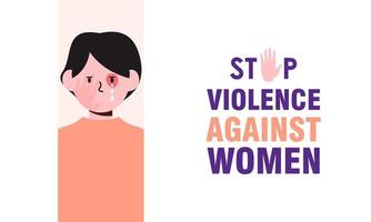 Internationale dag voor de eliminatie van geweld tegen Dames illustratie vector