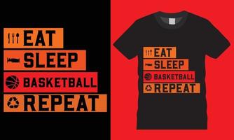 typografie basketbal creatief t-shirt ontwerp vector