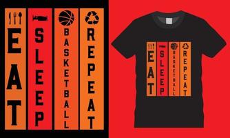 typografie basketbal creatief t-shirt ontwerp vector