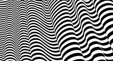 optisch illusie lijnen achtergrond. abstract 3d zwart en wit illusies. conceptuele ontwerp van optisch illusie vector. eps 10 vector illustratie