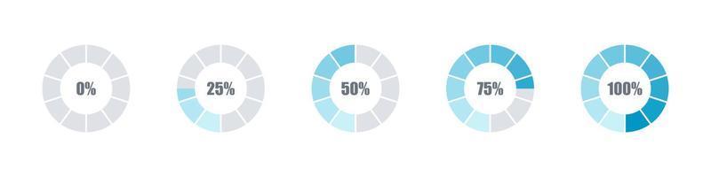 sorteren. procent schaal. schaal meter. minimum naar maximaal. vector illustratie concept