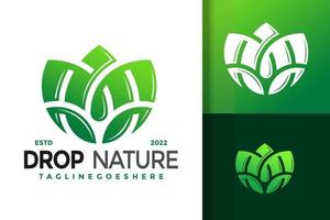 natuur laten vallen lotus olie logo ontwerp, merk identiteit logos vector, modern logo, logo ontwerpen vector illustratie sjabloon