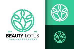 schoonheid lotus bloemen logo ontwerp, merk identiteit logos vector, modern logo, logo ontwerpen vector illustratie sjabloon