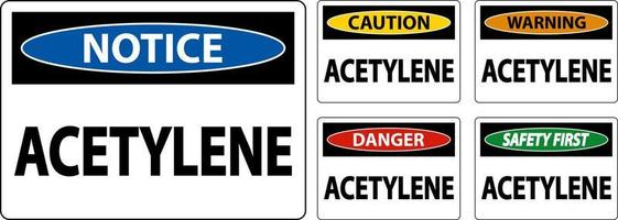 Gevaar acetyleen teken Aan wit achtergrond vector