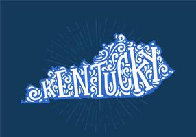 Staat van Kentucky Lettering vector