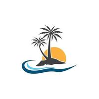 palm boom zomer vector icoon illustratie