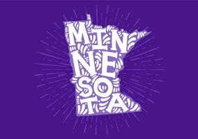 Minnesota State Lettering vector