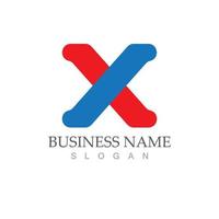 x brief logo sjabloon vector pictogram