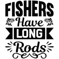 vissers hebben lang staven vector