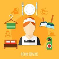 hotel roomservice banner vector