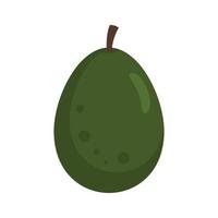 biologisch avocado icoon vlak geïsoleerd vector