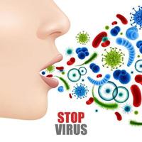 stop virus poster vector