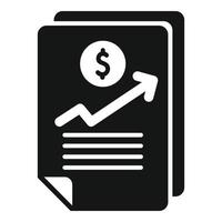 financiën document icoon gemakkelijk vector. bank betaling vector