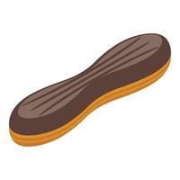 chocola eclair icoon isometrische vector. festival Pasen vector