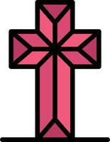 viering christen kruis Pasen bedrijf logo sjabloon vlak kleur vector