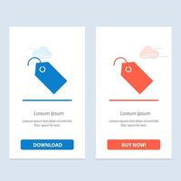 prijs label etiket ticket blauw en rood downloaden en kopen nu web widget kaart sjabloon vector