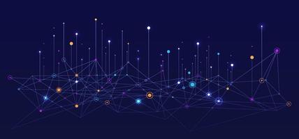 netwerk achtergrond. verbindingen met dots en lijnen. vector illustratie