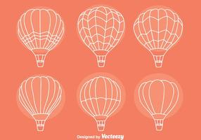 Schets Hot Air Balloon Collectie Vectoren