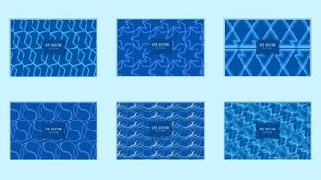 blauw ontwerp presentatie sjabloon naadloos patroon achtergrond voor Power Point, brochure, web, bedrijf profiel, merk, banier vector