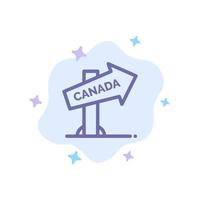 Canada richting plaats teken blauw icoon Aan abstract wolk achtergrond vector