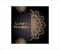 luxe mandala achtergrond met goud kleur vector