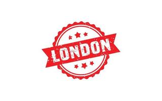 Londen rubber postzegel structuur met grunge stijl Aan wit achtergrond vector