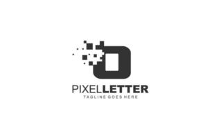 O logo pixel voor branding bedrijf. digitaal sjabloon vector illustratie voor uw merk.