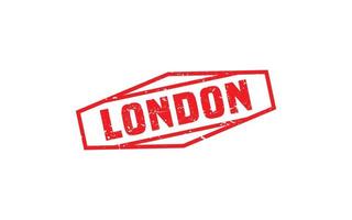 Londen rubber postzegel structuur met grunge stijl Aan wit achtergrond vector