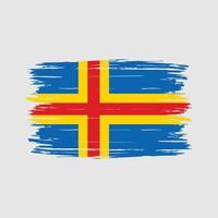 aland eilanden vlag borstel vector