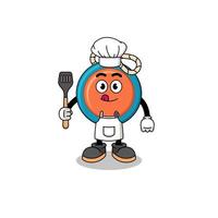 mascotte illustratie van yoyo chef vector