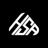 hsa brief logo creatief ontwerp met vector grafisch, hsa gemakkelijk en modern logo.