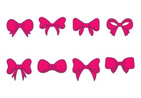 Pink Hair Ribbon Icon Vectors