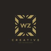 wz eerste brief luxe ornament monogram logo sjabloon vector