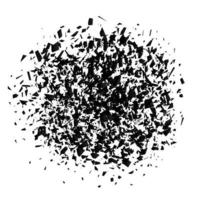 verbrijzeld glas. explosie wolk van zwart stukken vector