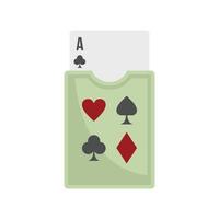 casino Speel kaarten icoon vlak geïsoleerd vector