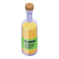 tequila fles icoon isometrische vector. alcohol glas vector