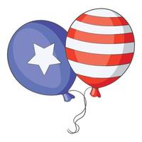 onafhankelijkheid dag ballonnen icoon, tekenfilm stijl vector