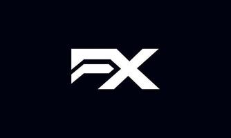 fx logo ontwerp. eerste fx brief logo ontwerp monogram vector ontwerp pro vector.